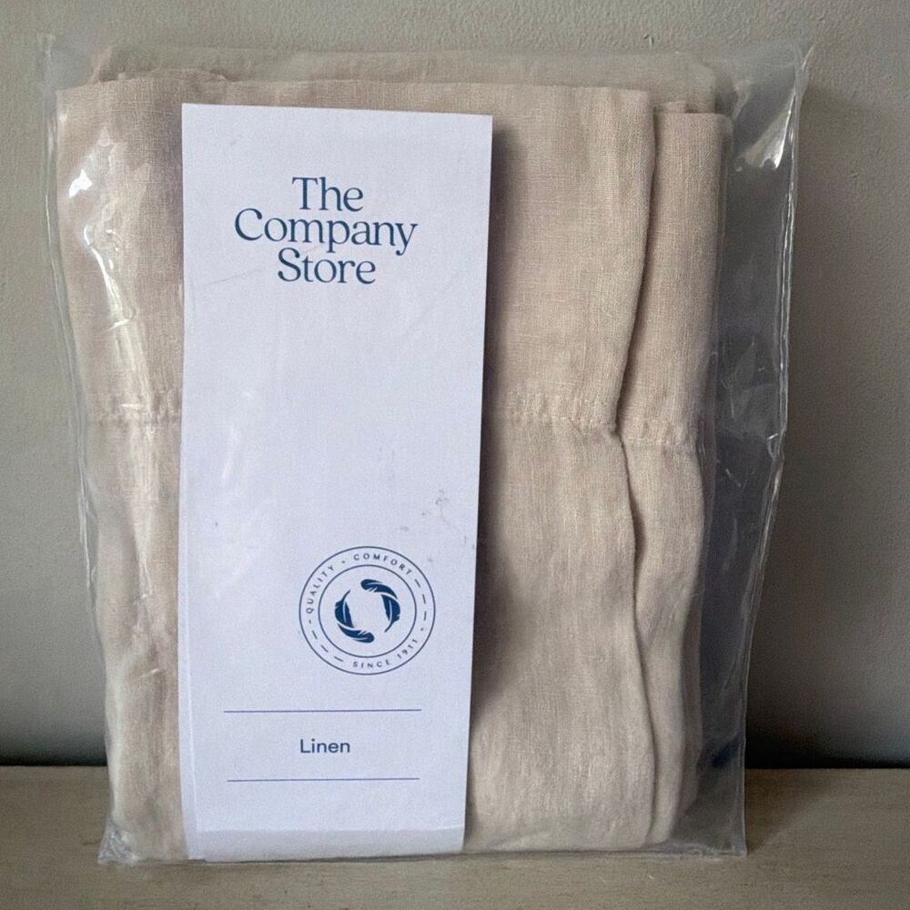 New Company Store Legends Hotel Parchment Vintage Linen King Pillowcases Set of